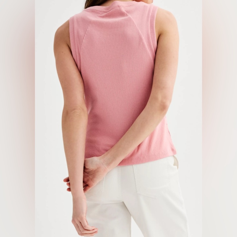 Sonoma Stretch Rib Shell Tank Top - Picture 4 of 10